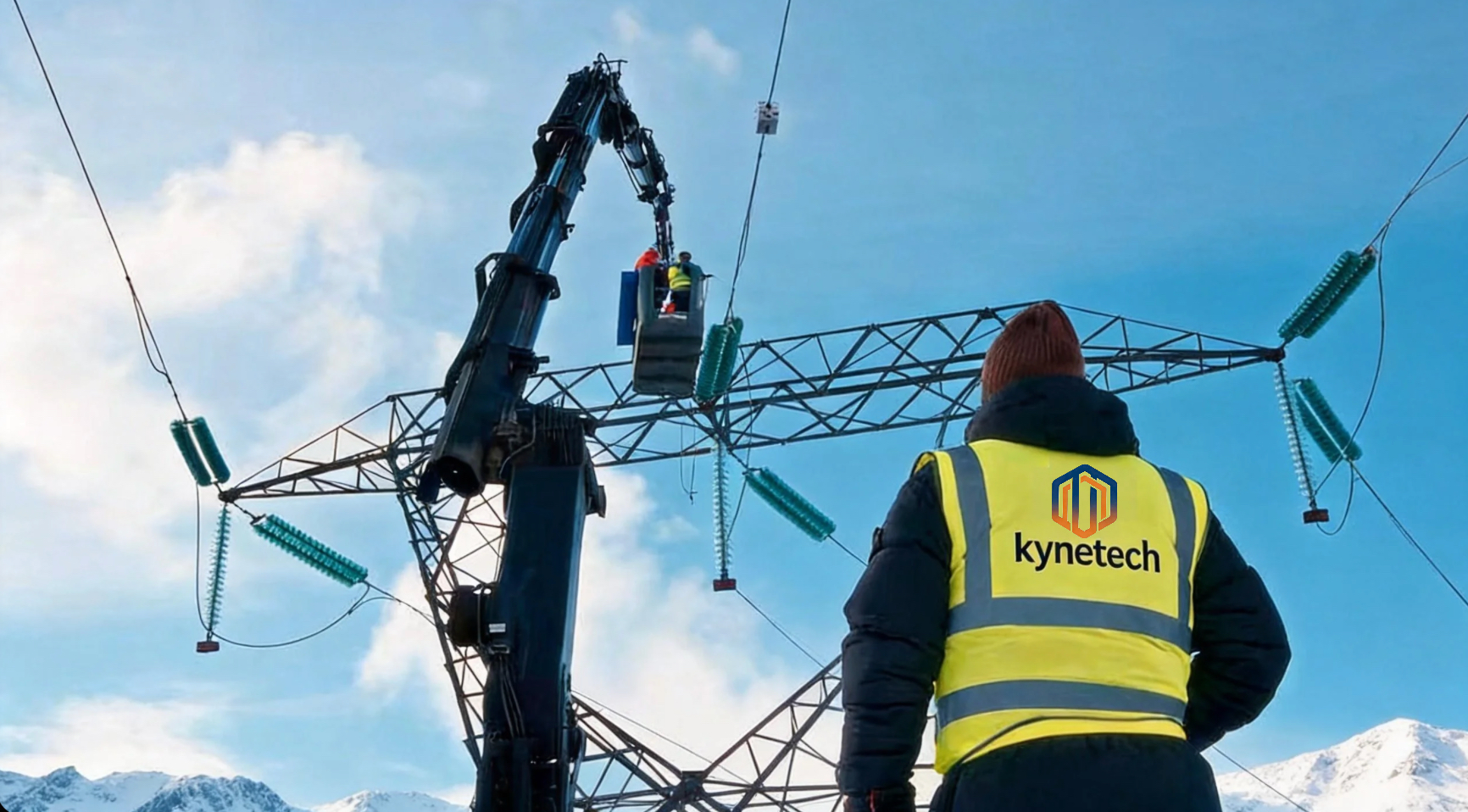 Kynetech field deployment for mountain transmission line monitoring